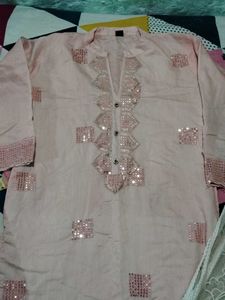 Pink Embroidered Kurta Set