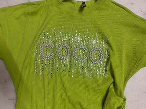 Green Dress with COCO Design