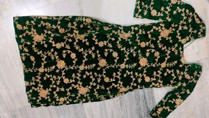 Green Velvet Suit Set