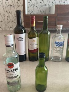 9 Empty Alcohol Bottles