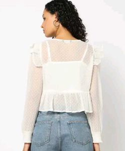 Elegant White Sheer Top