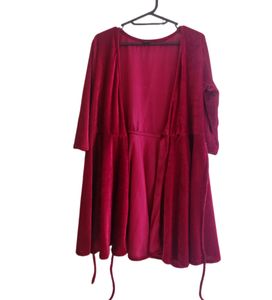 Tie Up Wrap Dress Or Outer