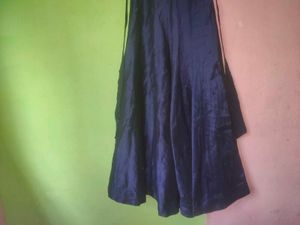 Elegant Navy Blue &amp; Gold Embellished Dress
