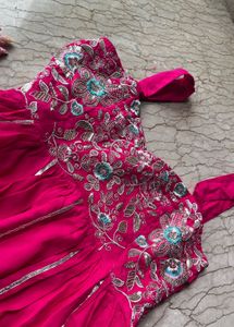 Pink Embellished Kurti