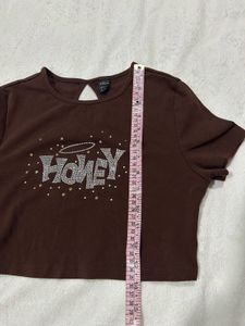Brown Cropped Tee