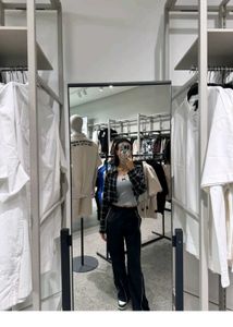 Cropped Flannel Shirt