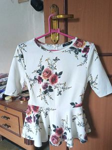 Floral SHEIN Peplum Top