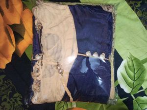 Elegant Blue &amp; Gold Kurta Set