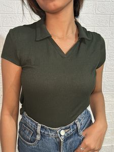 Flash Sale - NUON Green knit crop top