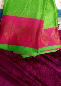 Green &amp; Pink Saree
