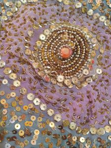 embroidered heavy work saree