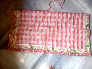 Floraland chex Saree with stiched Blouse