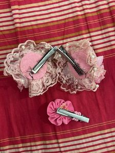 Cute Pink Hair Clip Set