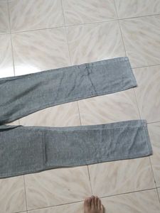 Gray Denim Pants