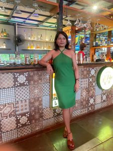 Green Halter Neck Dress