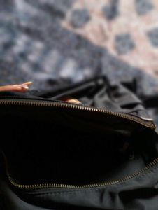Unique Black Backpack with Applique