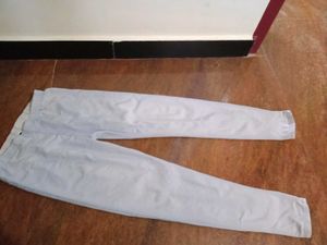 White Elastic Waist Pants