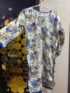 Floral Print Short Kurta