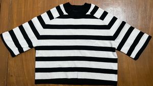 Black And White Crop Top