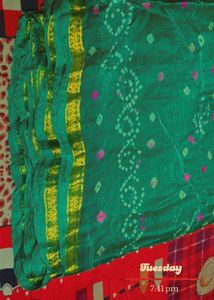 Elegant green saree