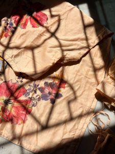 ROHIT BAL PEACH COTTON SILK SUIT SET