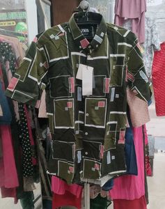 Zara Geometric Print Shirt