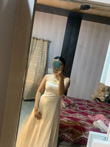 Shiny Golden Satin Gown🎀🦋💝