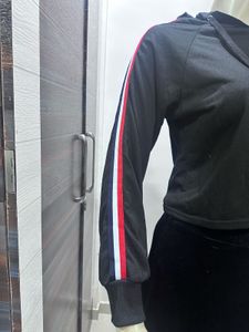 Striped Sleeve Hoodie
