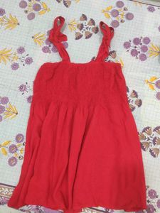 Red Tie-Strap Sundress