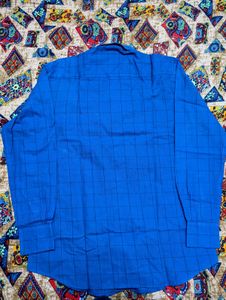 Blue Checkered Long Sleeve Shirt