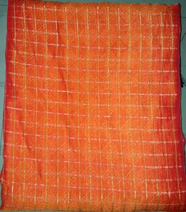 Orange & Gold Checkered Fabric