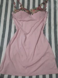 Pink Floral Mini Dress