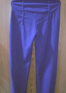 Stylish Blue High Waist Pants