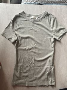 H&M Light Green Fitted Top