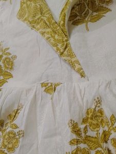 Floral Print White Dress