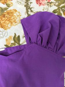 Purple Puff Sleeve Top
