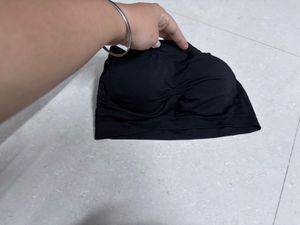 🆕 Padded Black Bandeau Bras - 2