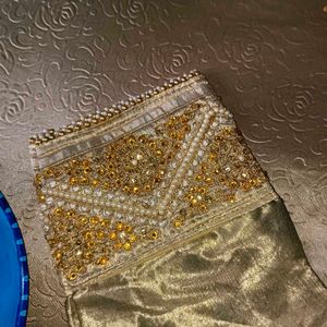 🛍️ Teal Green Colour Saree With Blouse ⭐⭐⭐⭐⭐