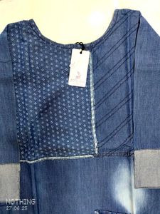 Denim Look Kurta