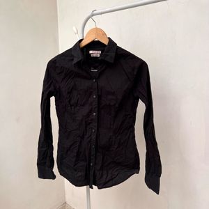 Classic Black Button-Down Shirt