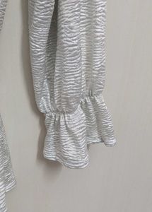 Silver Foil Print Top