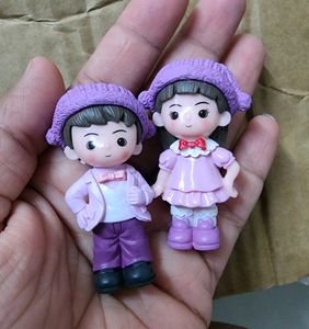 Purple Boy and Girl Miniature (couple Set)