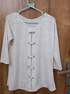 Stylish White Print Top