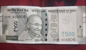 Fancy Number 500 Rupees Real Note.