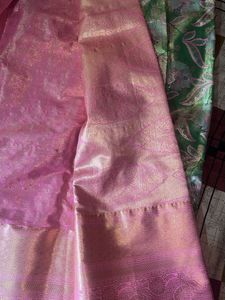 Green &amp;pink Saree