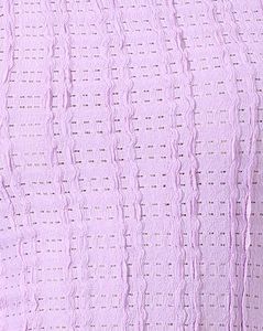 Medium Length Self Designed Eyelet Pattern Top.