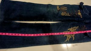 Vintage denim baggy jeans for women