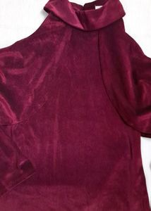Cold Shoulder Designer Velvet Top