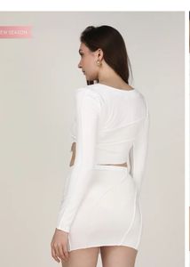 bodycon White Co-ord Set