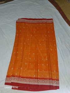 Saree 2shaded Colour Yellow &amp;orange
